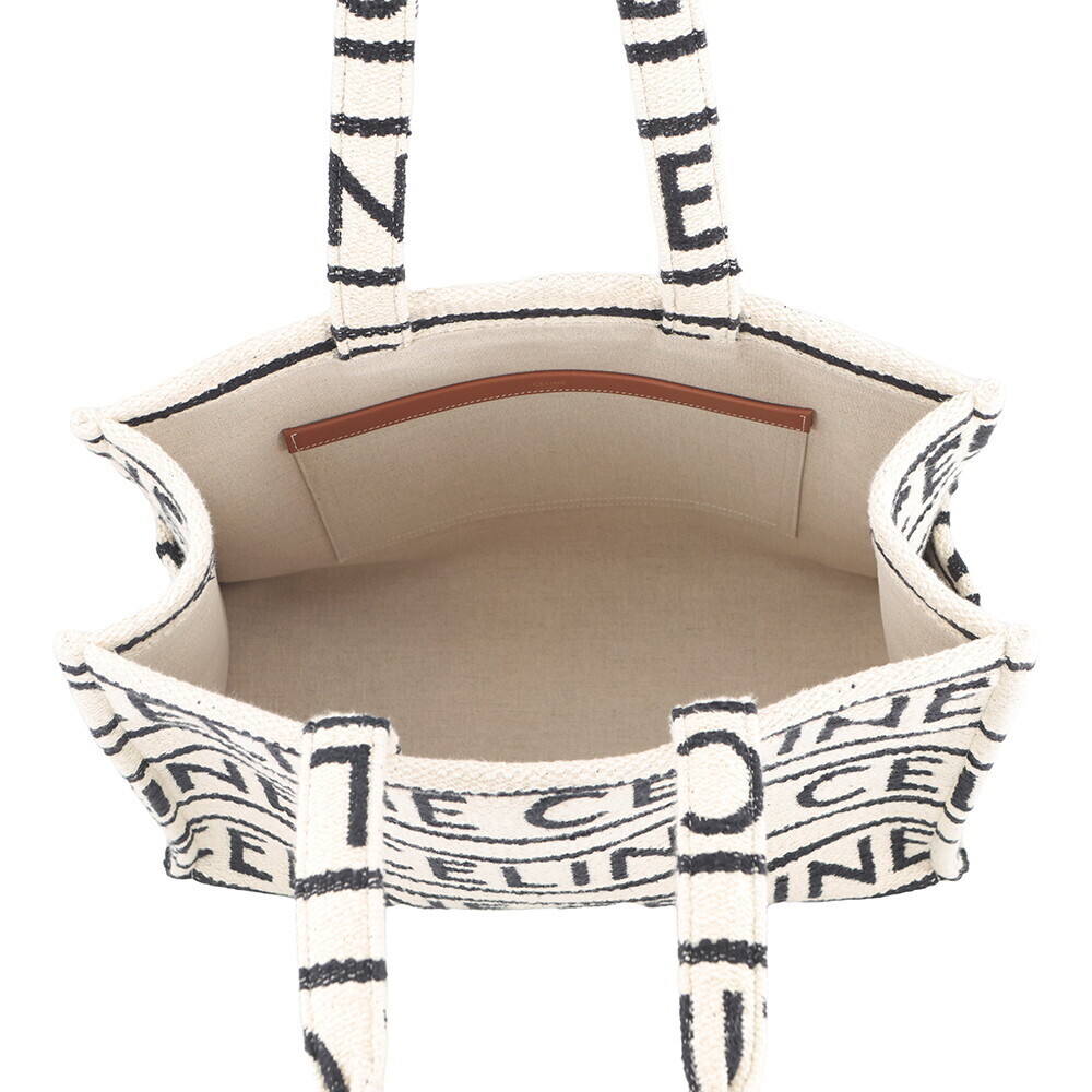 Celine Cabas Thais Tote Bag White Black - Picture 5 of 12